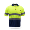Safety Polo Shirt High Visibility Reflective Shirt With Chest Pockets Quick Dry Safety Clothes Work T-shirt Night Warning