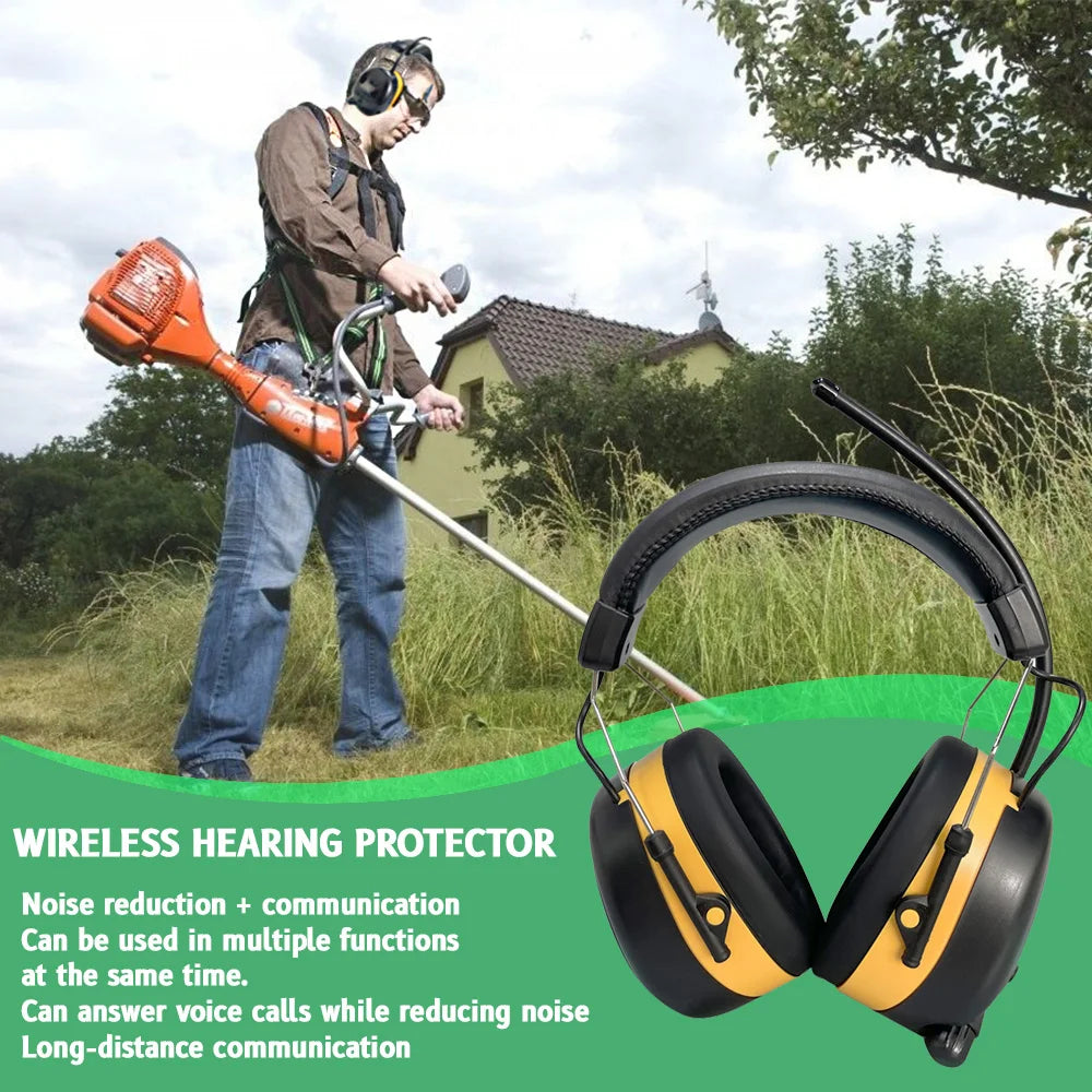 NEW Bluetooth Hearing Protection Headphones AM FM Radio Headphones 27dB NRR Noise Reduction Safety Earmuffs for Mowing Work