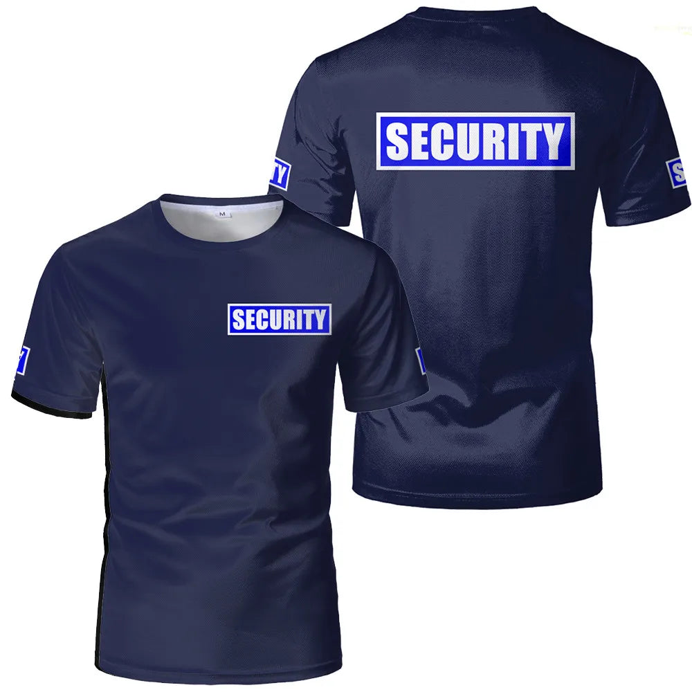 Classic Security Uniform Cheap Men's T-shirts Bodyguard Professional Work Clothes Tee Guard Light Breathable Procurement Tops