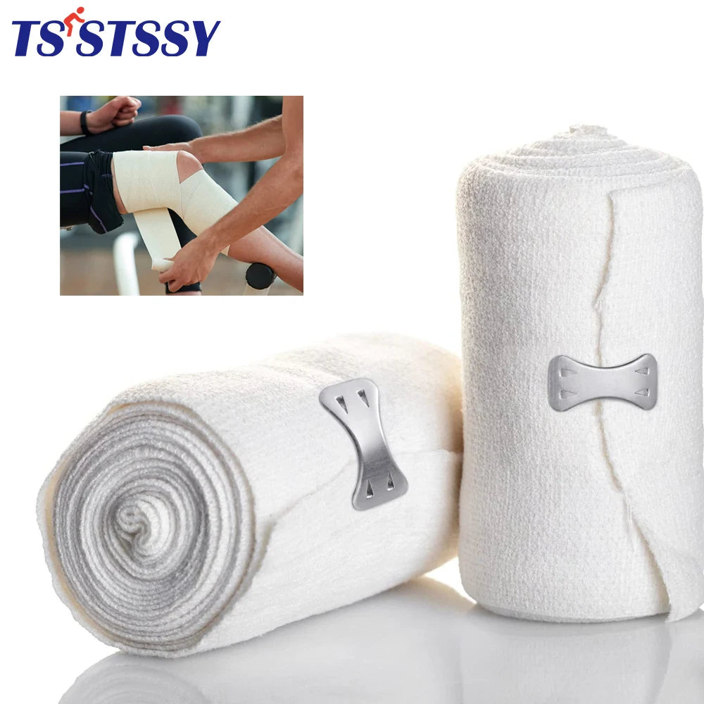 1 Roll Elastic Bandage Wrap,Stretch Compression Bandage Stretches up to 450cm for Sports, Sprains, Calf,  Ankle, Foot