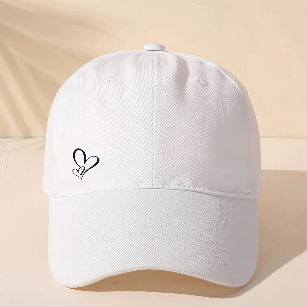 1 Piece of Love-themed Printed Baseball Cap - Adjustable Snap-back Hat, A Fashionable Hat Suitable for Both Men and Women