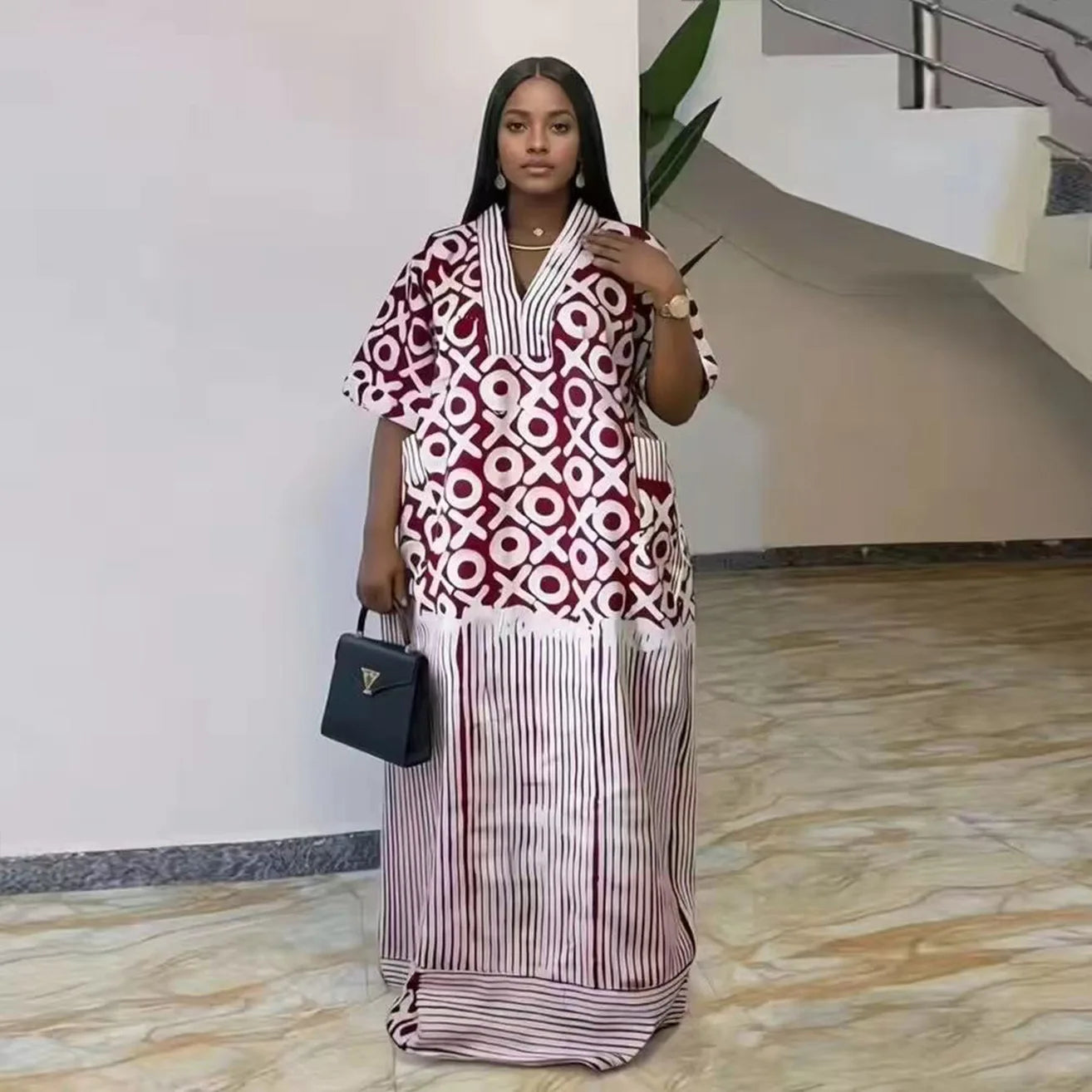 Summer African Polyester Party Evening Long Maxi Dress Kaftan Muslim Abaya Outfits Plus Size Dashiki African Dresses for Women