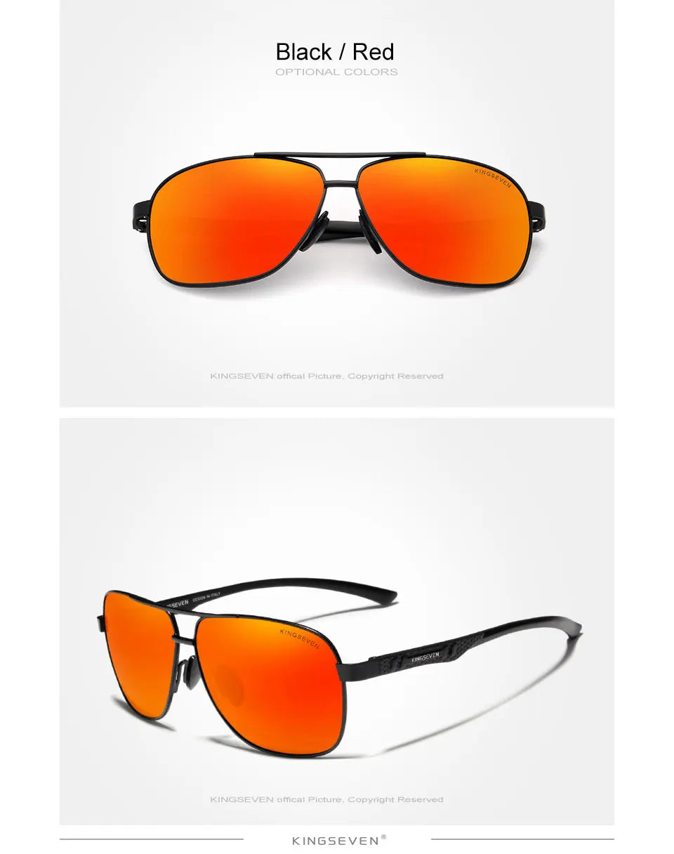 KINGSEVEN Brand Men Sunglasses Polarized Aluminum UV400 Mirror Sun Glasses Women