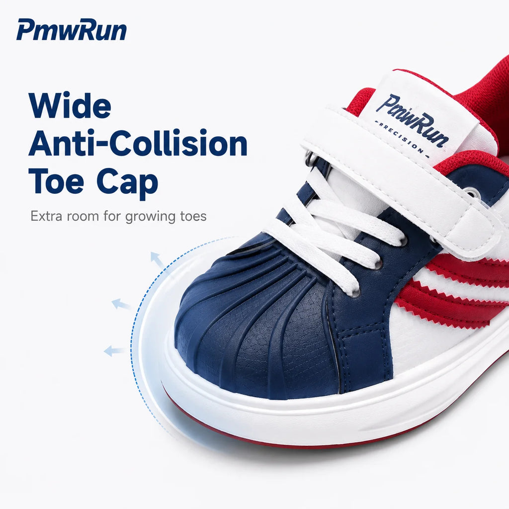 Trend Fashion Sport Shoes For Children PU Leather Waterproof Kid's Sneakers Soft-soled Anti-slippery Boy's Girl's Running Shoes