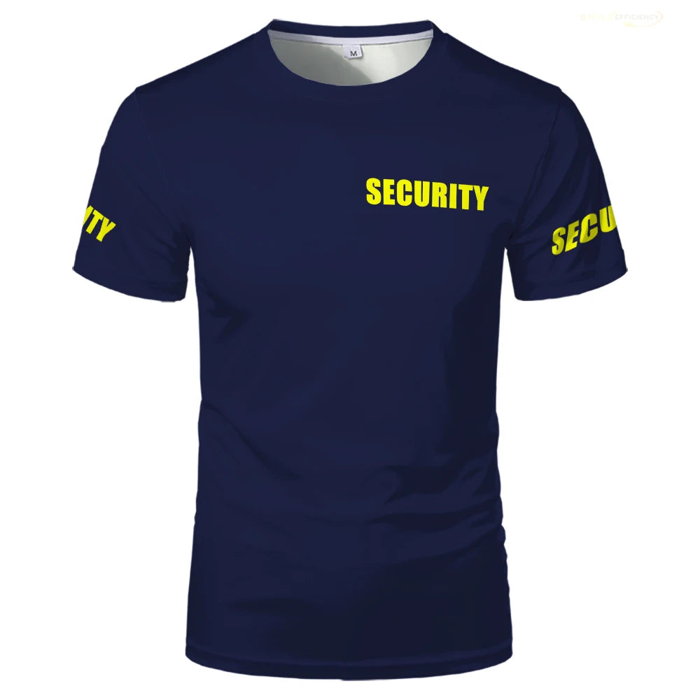 Classic Security Uniform Cheap Men's T-shirts Bodyguard Professional Work Clothes Tee Guard Light Breathable Procurement Tops