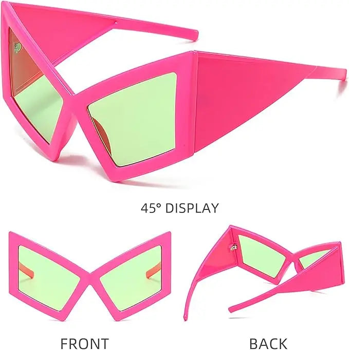 Fashion Oversized Cat Eye Sunglasses Novelty Party Sunglasses Funny Accessories for Adults Women    Hip Hop Dance Party Favors