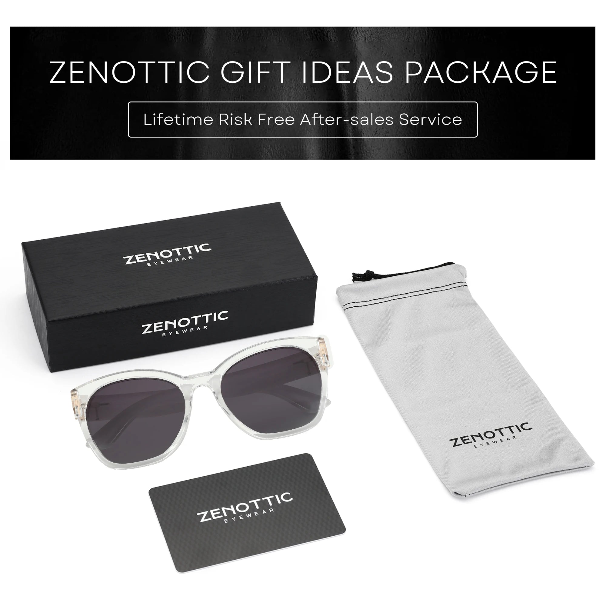 ZENOTTIC Fashion Original Thick Butterfly Frame Polarized Sunglasses for Women Chunky Uv400 Protection Shade Cat Eye Sun Glasses