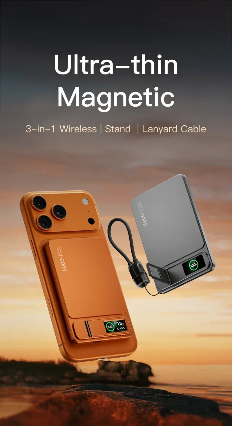 MagSafe,Magnetic Wireless 20W Fast Charging 500000mAh