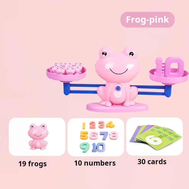 Frog Math Balance Scale Educational Toy for Kids Number Learning And Counting Montessori Interactive Toy for Ages 3-6