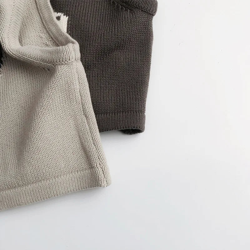 Children Sleeveless Sweater Toddler Kids Cotton Vest Coat Boys Knitted Waistcoat Girls Clothes Cartoon Tops Casual Outerwear