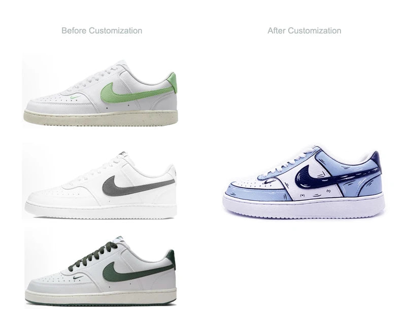 Custom Sneakers NIKE COURT VISION Unisex retro shoes