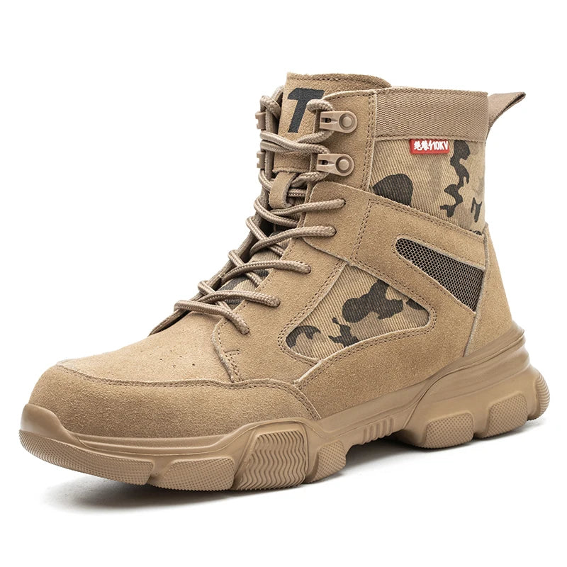Sneakers  Indestructible Shoes Work Safety Shoes With Steel Toe Cap Puncture-Proof Male Security Protective Shoes Tactical Boots