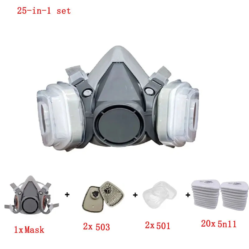 Half Face Dust Mask Safety Work 503 5N11 Particle Filters Goggles Fit For Industrial Labor Paint Spray Decoration Grinding