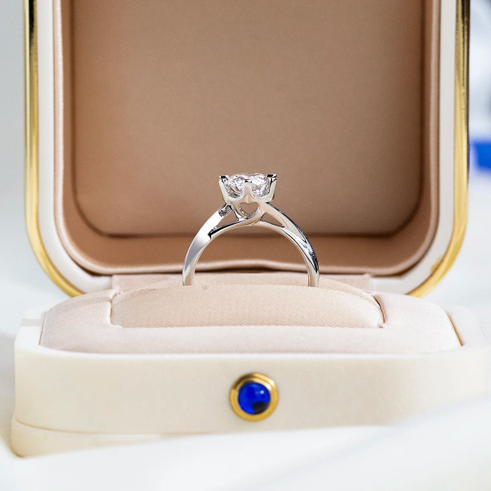 Messi Jewelry 1CT Lab Grown Diamond Rings With IGI Certificate Platinum PT950 Diamonds Ring For Woman Girls In Stock MSR-261