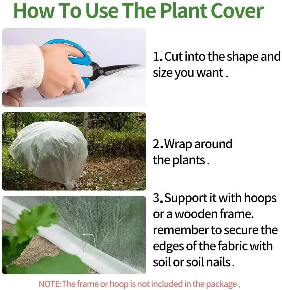 0.95oz DIY Fruit Vegetables Plant Covers Freeze Protection Floating Row Blankets for Winter Cold Weather Yard Gardening Tools