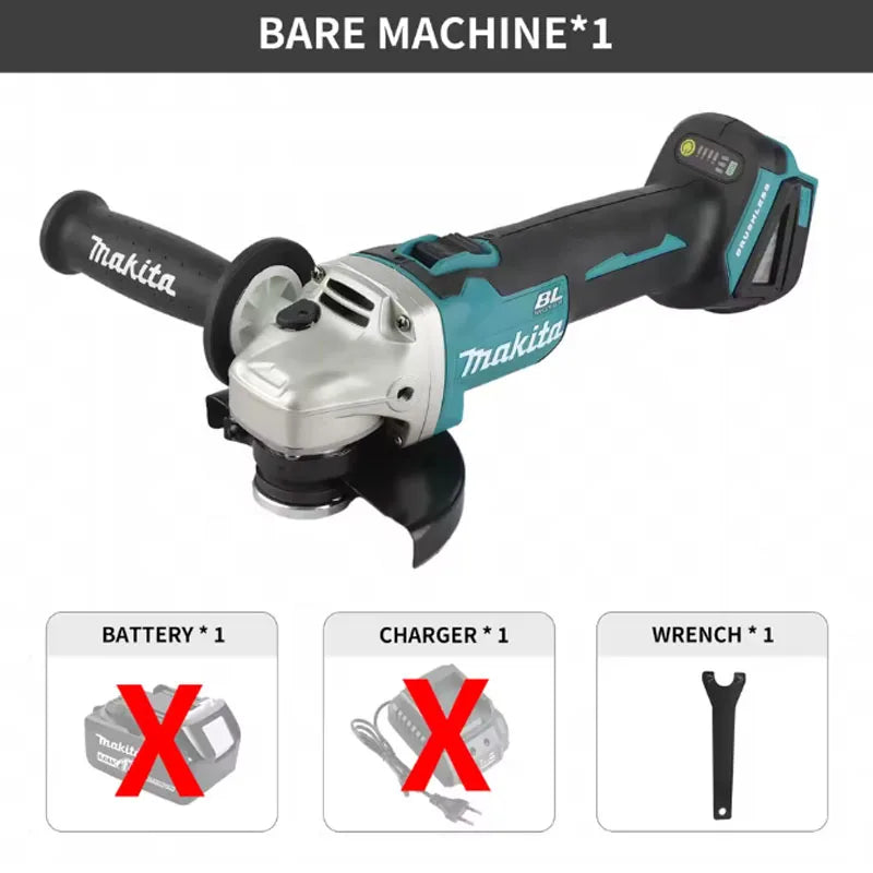 Makita DGA504 18V 125mm Brushless Angle Grinder, Metal Grinding Polishing Tool for DIY and Professional Work