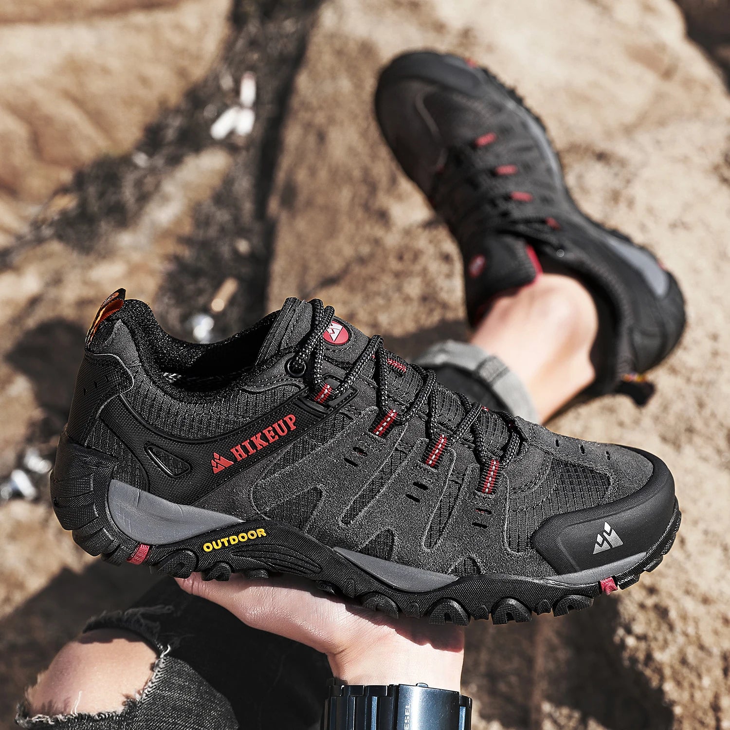 Men Trekking Walking Sneakers