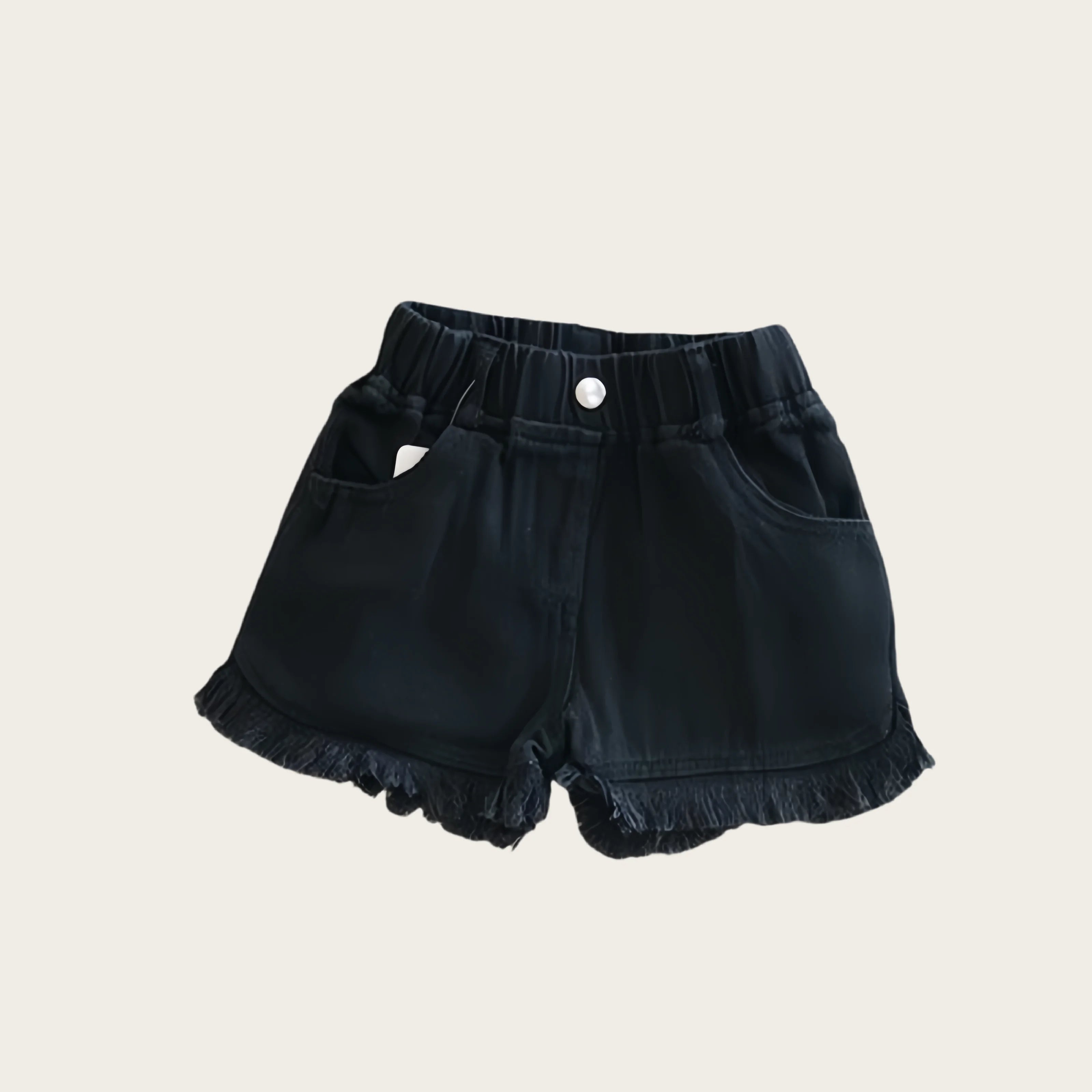 Girls Denim Shorts 2026 Summer 1-7Y Kids Short Jeans Solid Color Fashion Comfotable Clothing with Korean Style Pants