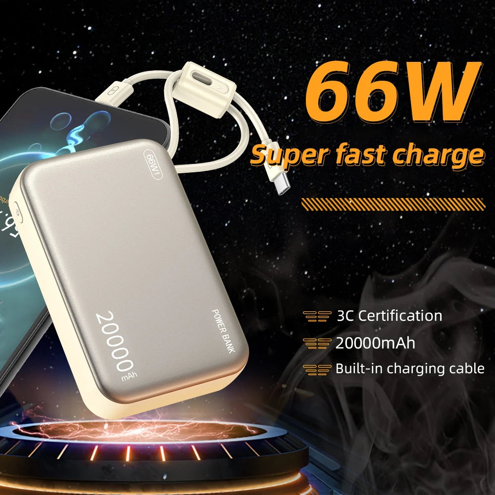 66W Fast Charge Power Bank 20000mAh