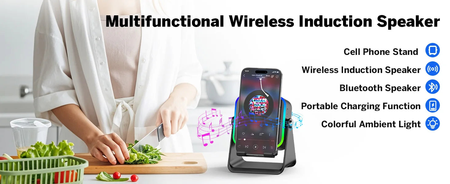 5In1 Bluetooth Speaker Lamp 5000mAh