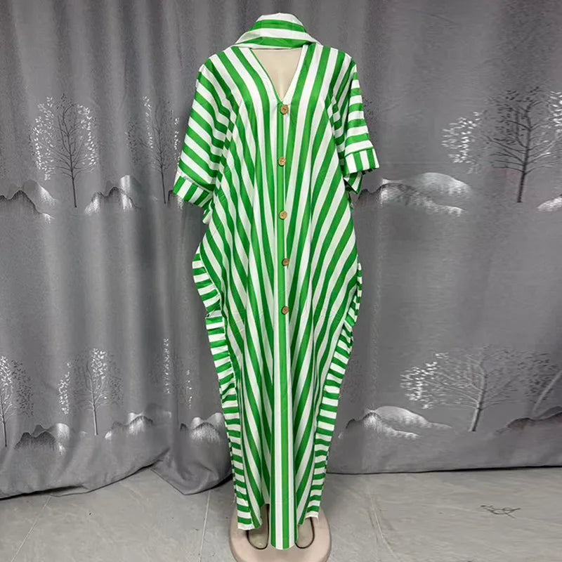 Summer African Polyester Party Evening Long Maxi Dress Kaftan Muslim Abaya Outfits Plus Size Dashiki African Dresses for Women