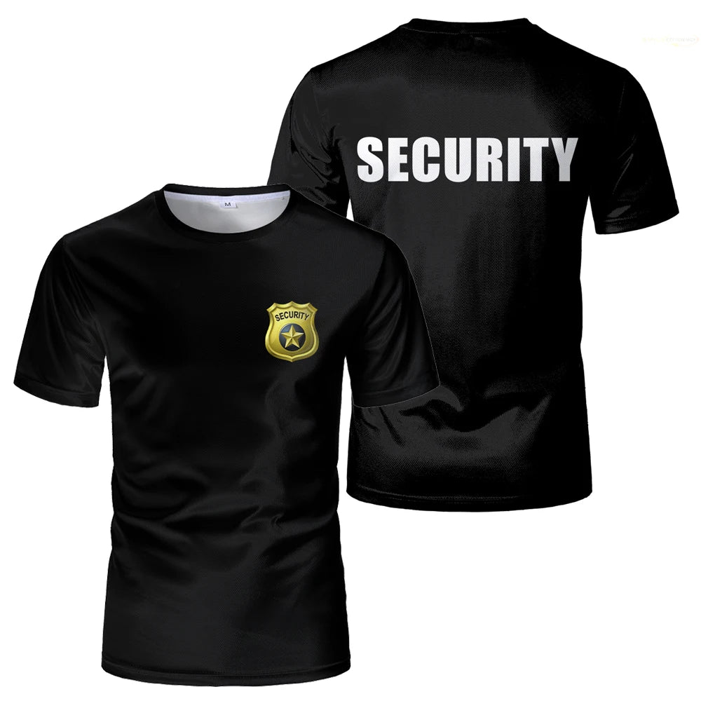 Classic Security Uniform Cheap Men's T-shirts Bodyguard Professional Work Clothes Tee Guard Light Breathable Procurement Tops