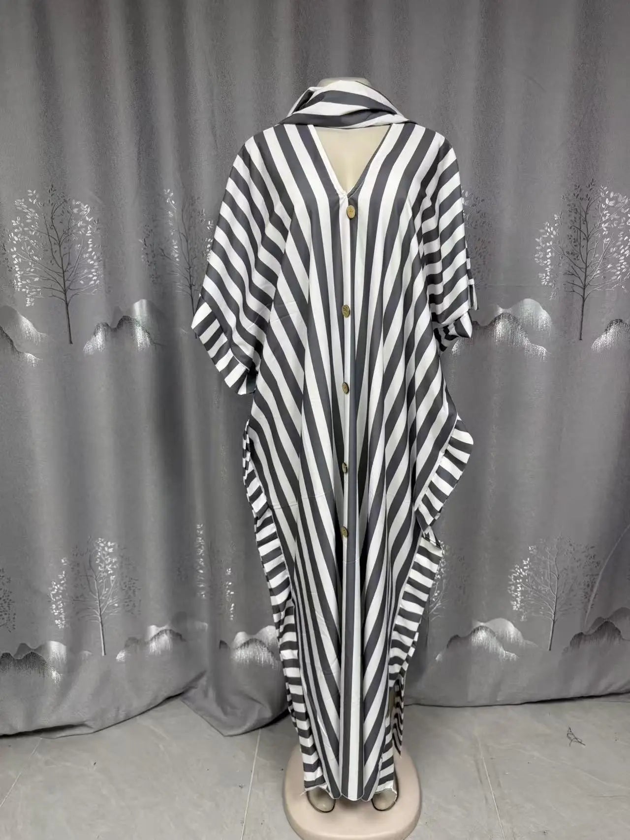 Summer African Polyester Party Evening Long Maxi Dress Kaftan Muslim Abaya Outfits Plus Size Dashiki African Dresses for Women