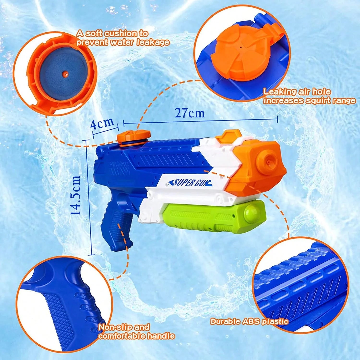 Water Guns for Kids - Summer Soaker Squirt Guns, Outdoor Toy for 3 Years Old and up Boys Girls Adults Water Guns for Swimming Pool