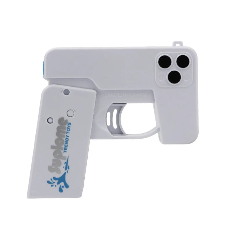 Mini Folding Mobile Phone Water Gun, Manual Continuous Dual Head Water Gun, Summer Water Play And Decompression Toy