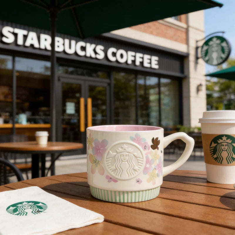Starbucks Purple Sakura Iridescent Mug 355ml Food Grade Ceramic Heat Resistant For Latte Cappuccino Daily Coffee Rituals