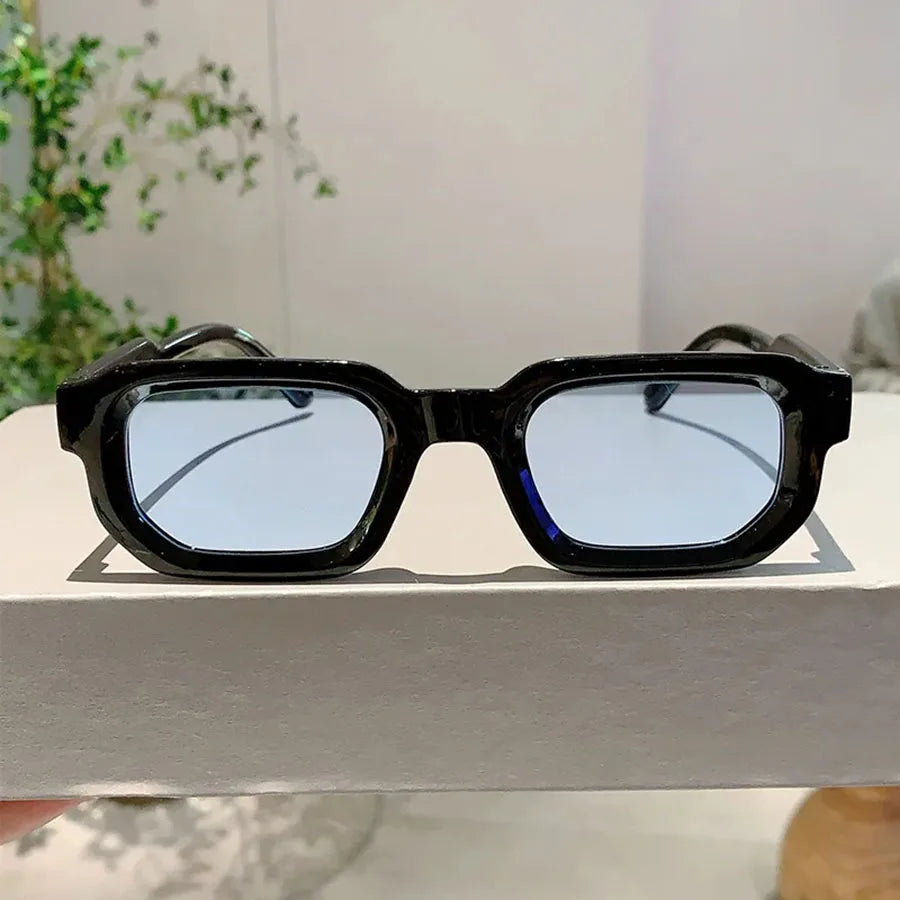 6PCS/Set Women Vintage Rectangle Frame Sunglasses Fashion Retro Sun Glasses Luxury Brand Design Glasses UV400 Eyewear Men Goggle