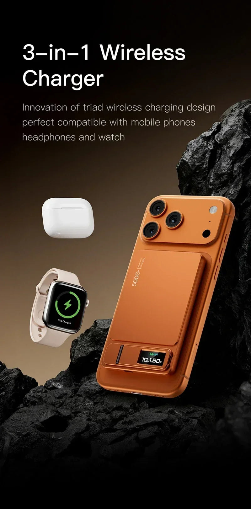 MagSafe,Magnetic Wireless 20W Fast Charging 500000mAh