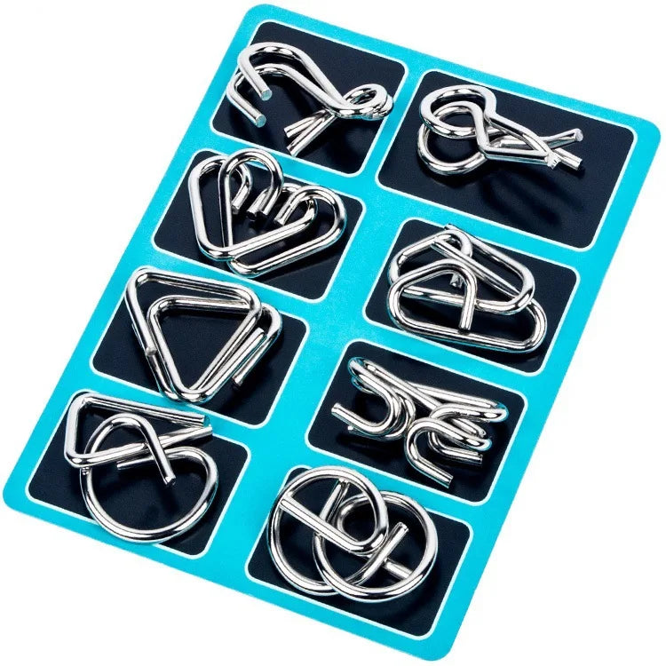 Materials Metal 3D Montessori Puzzle Wire Difficult Disentanglement Iron Brain Teaser IQ Test Toys Juegos De Ingenio Y Habilidad