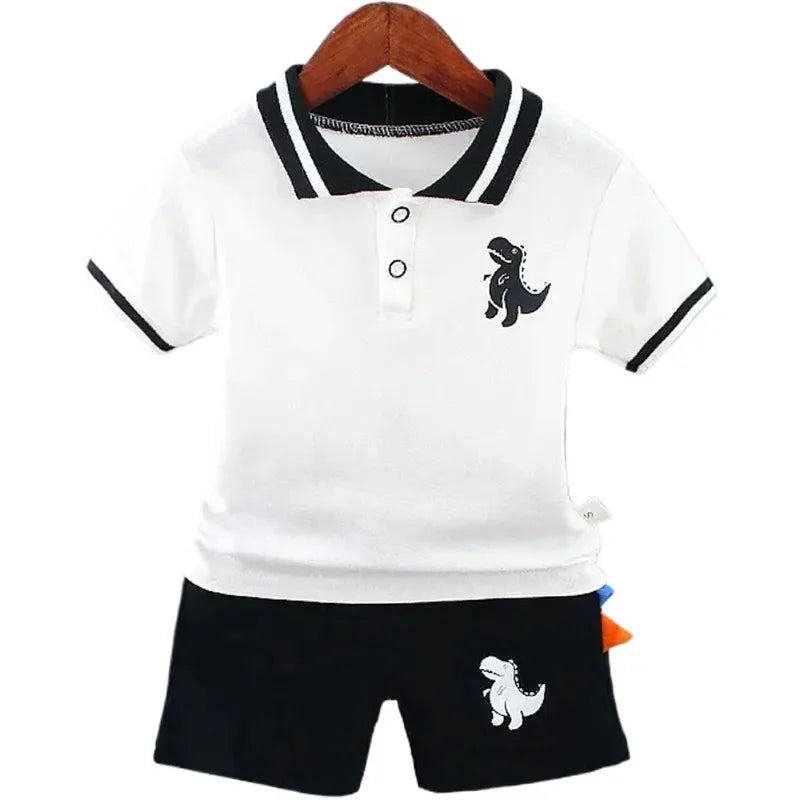 New Summer Baby Boys Clothes Children Cartoon T-Shirt Shorts 2Pcs/Set Kids Clothing Set Infant Casual Costume Toddler Tracksuits