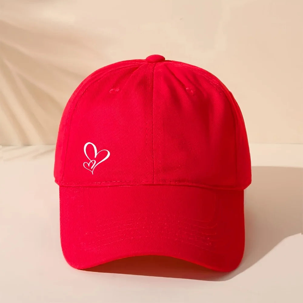 1 Piece of Love-themed Printed Baseball Cap - Adjustable Snap-back Hat, A Fashionable Hat Suitable for Both Men and Women