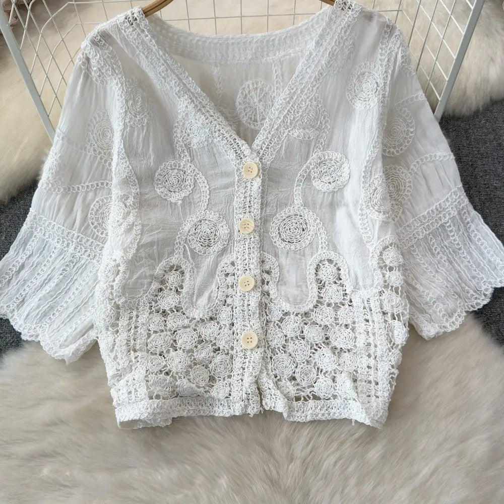 Paisley Button-up Shirt Blouse