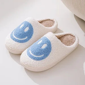 Hot selling smiling cotton slippers Anti slip couple shoes winter home indoor waterproof all-wrapped with men women cotton Shoes