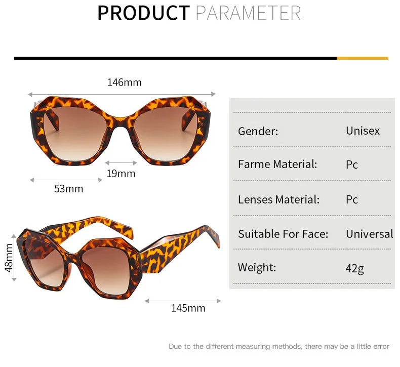 New Oversized Square Sunglasses For Women Vintage Designer Eyewear Sun Glasses Men Shades Male Female UV400 Gafas Oculos
