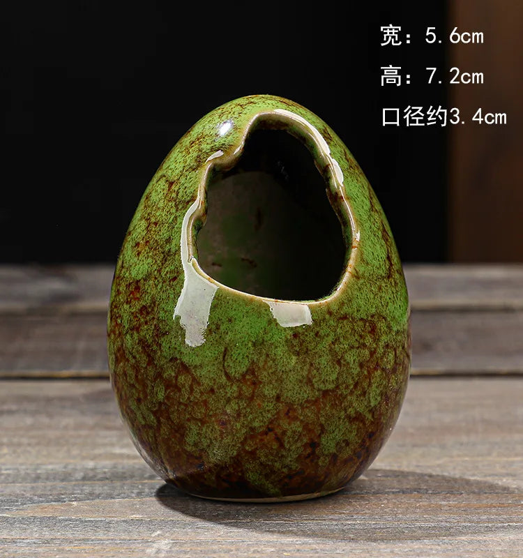 Sashimi decoration Dry ice cup small pot small pot cup Hotel plate decoration small decoration Creative ceramic vase craft