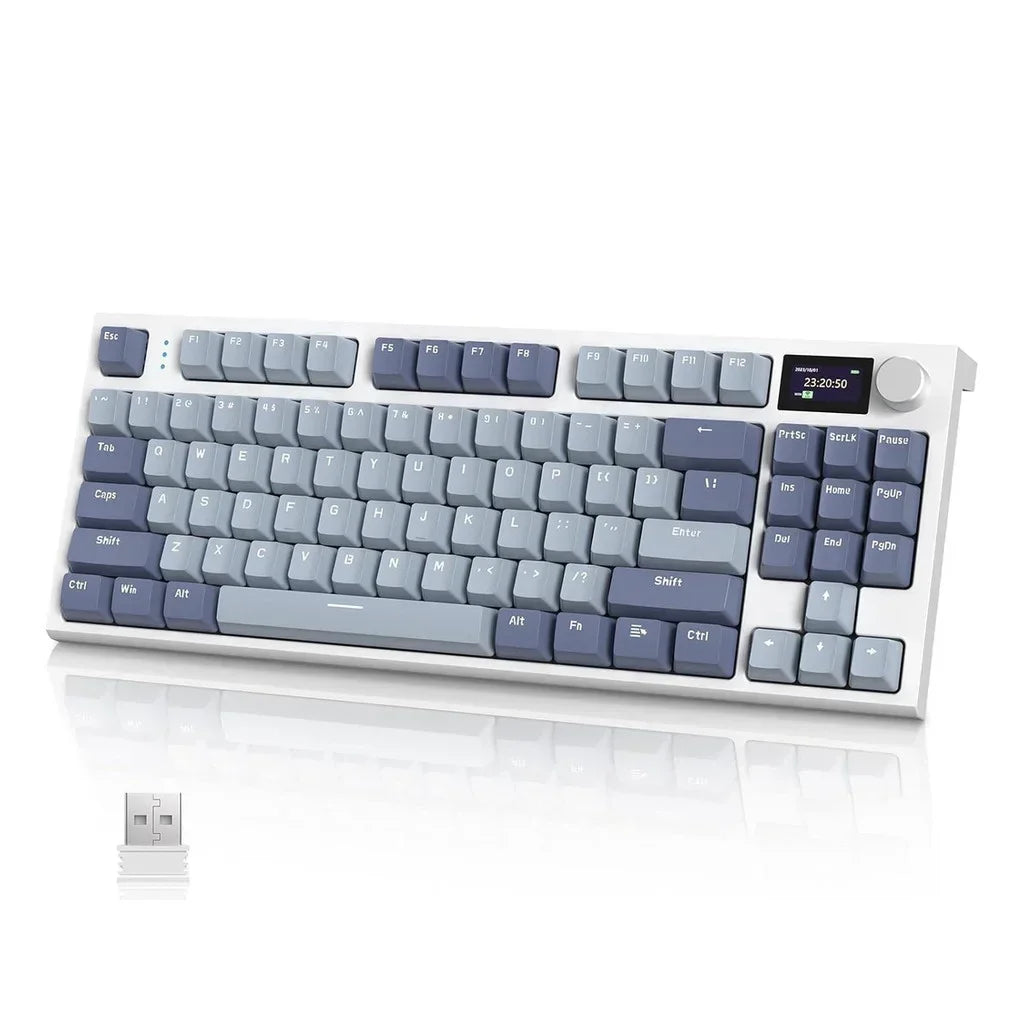 Attack Shark K86 Wireless Mechanical Keyboard - Metal Knob Gasket Mount Hot-Swappable TFT Screen Bluetooth/2.4G/USB-C