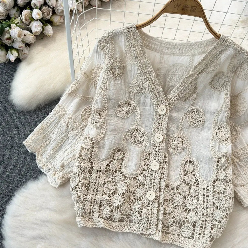 Paisley Button-up Shirt Blouse