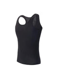 1/3 Pieces Men's Solid Color Basic Cotton Vest Youth Slim Exercise Sweat-absorbent T-shirt Middle-aged Comfortable Bottoming