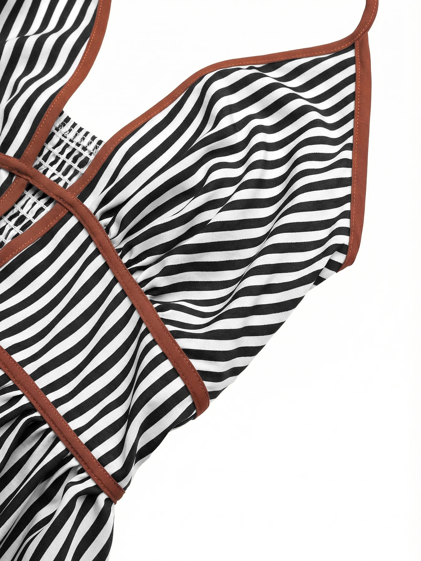 2026 Summer Striped Deep V Neck Backless Sleeveless Beach Long Dress
