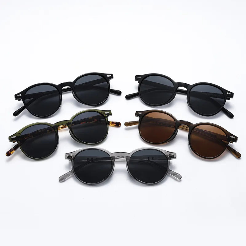 Fashion Transparent Round Frame Sunglasses for Women Casual Driving Outdoor Eyewear Men Plastic Ultralight UV400 Eyeglasses