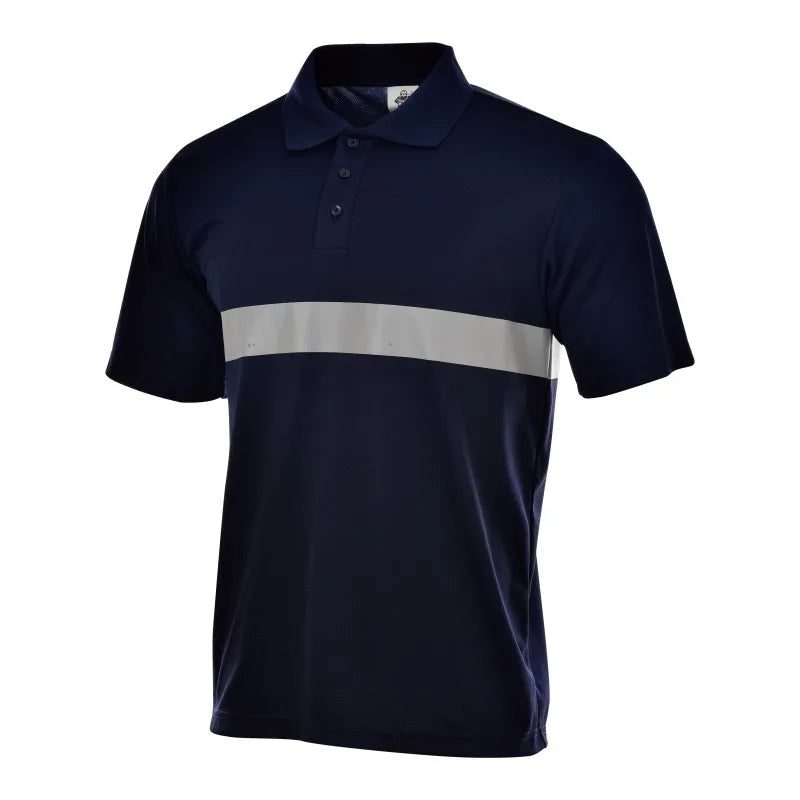 Navy Blue Reflective Shirt for Work Safety Polo Shirts with Reflector Hi Vis T-shirt
