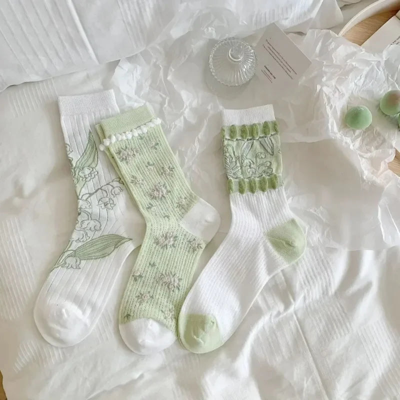 Butterfly Woman Socks Fashion Summer Ultra-thin Transparent Crystal Silk Socks Vintage Harajuku Sexy Lace Mesh Crew Socks