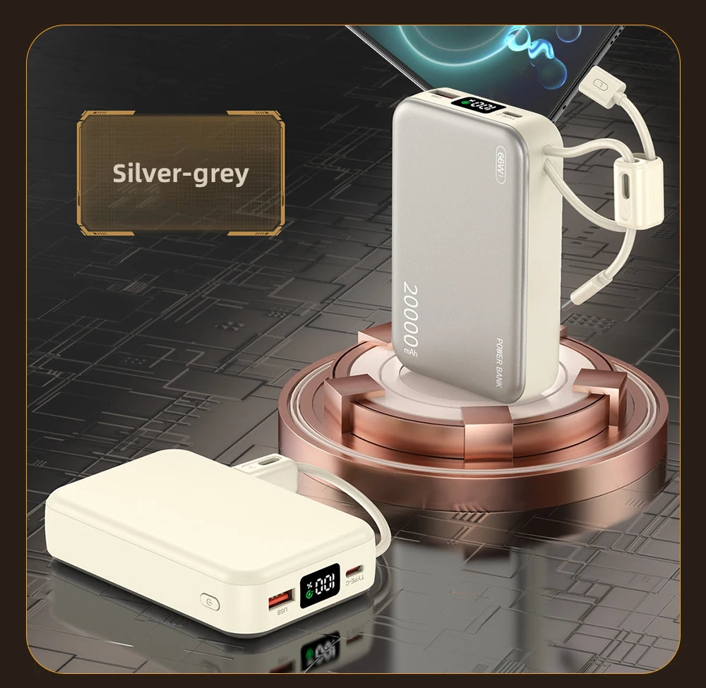 66W Fast Charge Power Bank 20000mAh