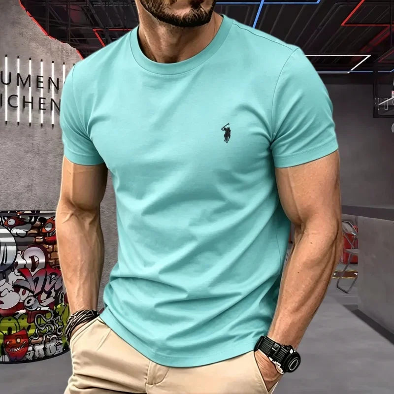 cotton round neck short sleeved