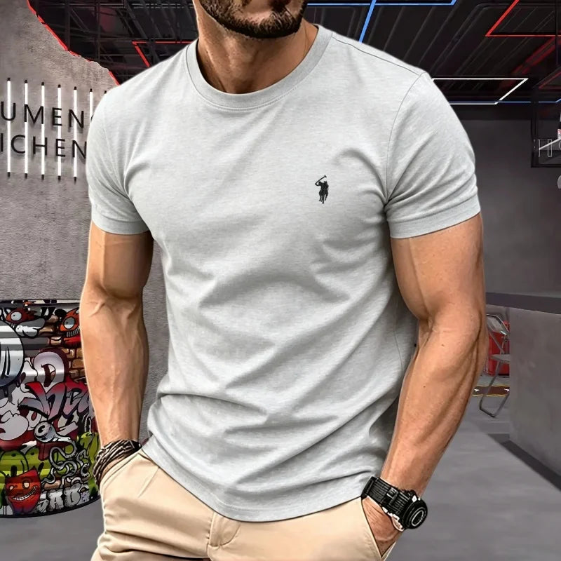 cotton round neck short sleeved