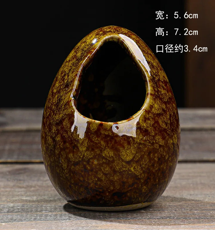 Sashimi decoration Dry ice cup small pot small pot cup Hotel plate decoration small decoration Creative ceramic vase craft